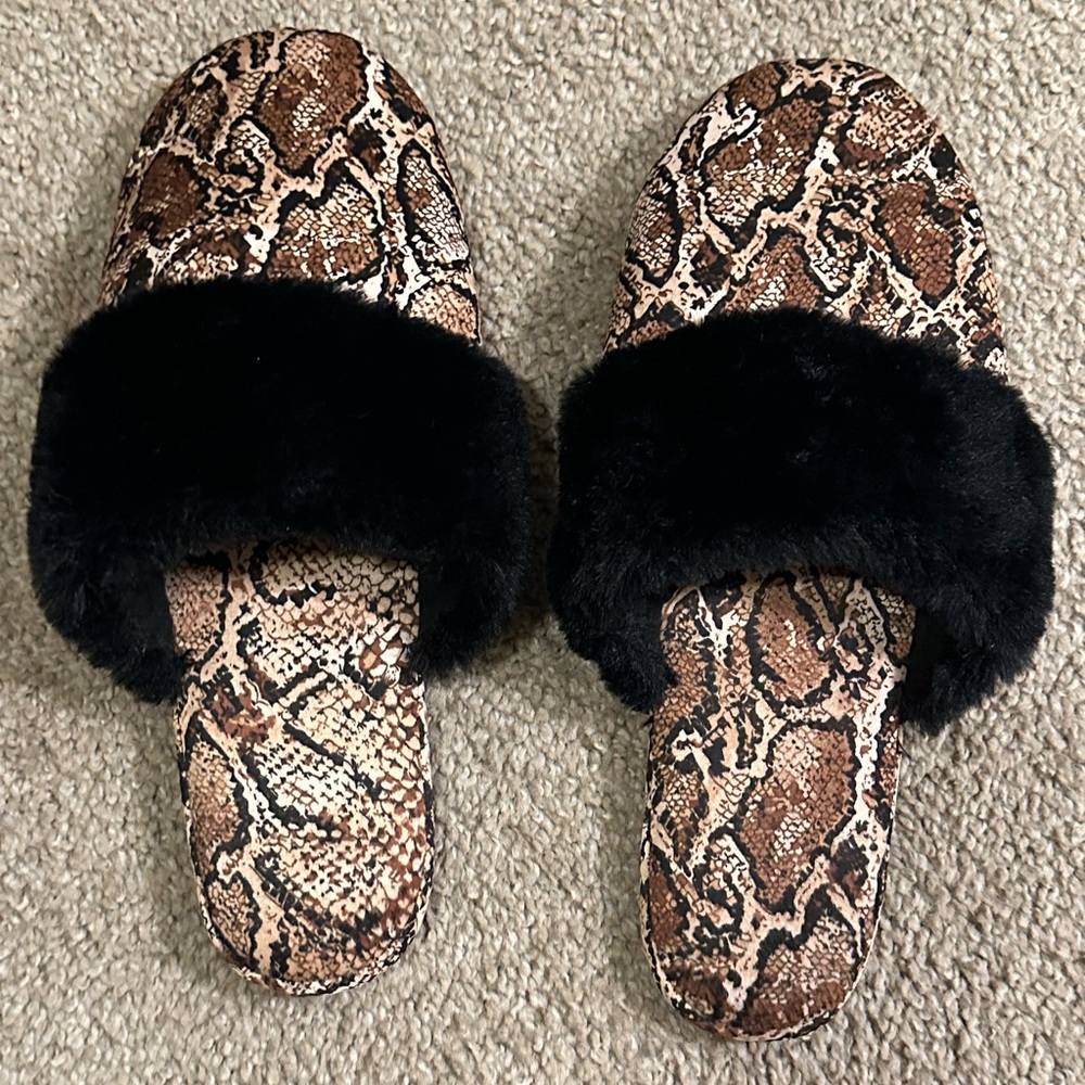 INC women’s python slippers size 11-12